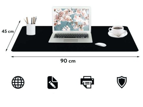4kom.pl Podkładka na biurko stół ochronna mata 90x45cm Black 4kom.pl Podkładka na biurko stół ochronna mata 90x45cm Black