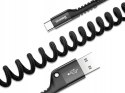 Baseus Baseus elastyczny kabel Fish eye spring USB-C Typ C 2A 1M czarny