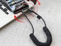 Baseus Baseus elastyczny kabel Fish eye spring USB-C Typ C 2A 1M czarny