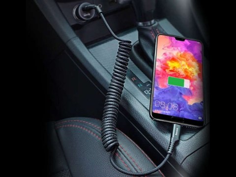Baseus Baseus elastyczny kabel Fish eye spring USB-C Typ C 2A 1M czarny Baseus Baseus elastyczny kabel Fish eye spring USB-C Typ C 2A 1M czarny