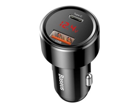 Baseus Baseus ładowarka samochodowa USB PPS QC Quick Charge Type-C 45W 6A Black Baseus Baseus ładowarka samochodowa USB PPS QC Quick Charge Type-C 45W 6A Black