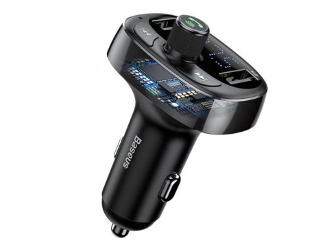 Baseus Ładowarka samochodowa Baseus transmiter Bluetooth FM MP3 T-Typed black Baseus Ładowarka samochodowa Baseus transmiter Bluetooth FM MP3 T-Typed black