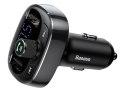 Baseus Ładowarka samochodowa Baseus transmiter Bluetooth FM MP3 T-Typed black