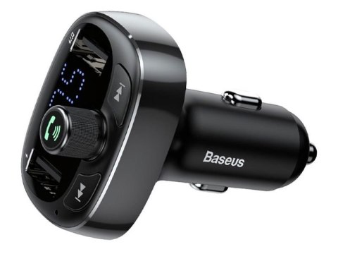 Baseus Ładowarka samochodowa Baseus transmiter Bluetooth FM MP3 T-Typed black Baseus Ładowarka samochodowa Baseus transmiter Bluetooth FM MP3 T-Typed black