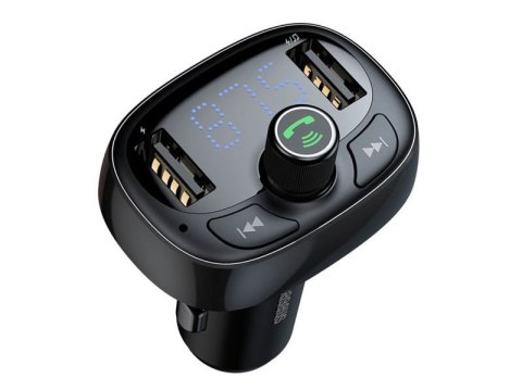 Baseus Ładowarka samochodowa Baseus transmiter Bluetooth FM MP3 T-Typed black Baseus Ładowarka samochodowa Baseus transmiter Bluetooth FM MP3 T-Typed black