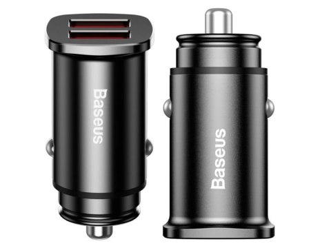 Baseus Ultraszybka ładowarka samochodowa Baseus QC 2x USB 30W czarna Baseus Ultraszybka ładowarka samochodowa Baseus QC 2x USB 30W czarna