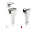 Benks Benks 2w1 słuchawka Bluetooth + ładowarka samochodowa 2x USB white