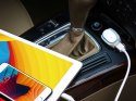 Benks Benks 2w1 słuchawka Bluetooth + ładowarka samochodowa 2x USB white