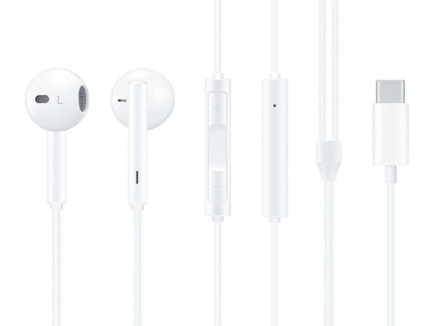 Huawei Słuchawki przewodowe do Huawei CM33 USB-C Type C mikrofon + pilot białe Huawei Słuchawki przewodowe do Huawei CM33 USB-C Type C mikrofon + pilot białe