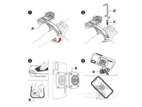 Spigen Uchwyt rowerowy Spigen Gearlock MF100 Bike Mount Out-Front Spigen Uchwyt rowerowy Spigen Gearlock MF100 Bike Mount Out-Front