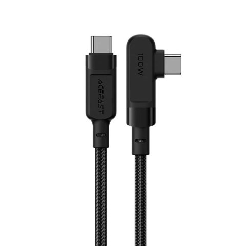 Acefast Acefast kątowy kabel USB Typ C - USB Typ C 2m, 100W (20V/5A) czarny (C5-03 Black)