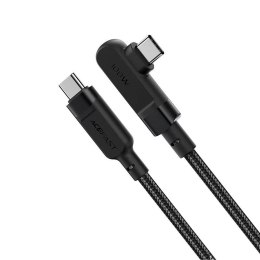 Acefast Acefast kątowy kabel USB Typ C - USB Typ C 2m, 100W (20V/5A) czarny (C5-03 Black)