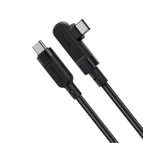 Acefast Acefast kątowy kabel USB Typ C - USB Typ C 2m, 100W (20V/5A) czarny (C5-03 Black) Acefast Acefast kątowy kabel USB Typ C - USB Typ C 2m, 100W (20V/5A) czarny (C5-03 Black)