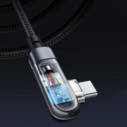 Acefast Acefast kątowy kabel USB Typ C - USB Typ C 2m, 100W (20V/5A) czarny (C5-03 Black) Acefast Acefast kątowy kabel USB Typ C - USB Typ C 2m, 100W (20V/5A) czarny (C5-03 Black)