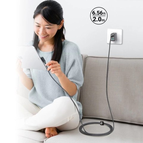Acefast Acefast kątowy kabel USB Typ C - USB Typ C 2m, 100W (20V/5A) czarny (C5-03 Black) Acefast Acefast kątowy kabel USB Typ C - USB Typ C 2m, 100W (20V/5A) czarny (C5-03 Black)