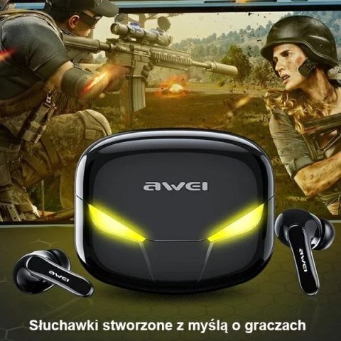 Awei AWEI Słuchawki gamingowe Bluetooth 5.0 T35 TWS + stacja dokująca Czarne Awei AWEI Słuchawki gamingowe Bluetooth 5.0 T35 TWS + stacja dokująca Czarne