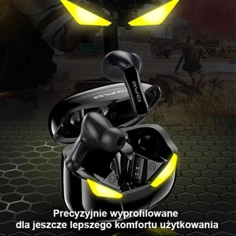 Awei AWEI Słuchawki gamingowe Bluetooth 5.0 T35 TWS + stacja dokująca Czarne Awei AWEI Słuchawki gamingowe Bluetooth 5.0 T35 TWS + stacja dokująca Czarne