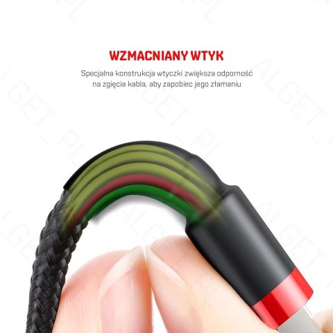 Baseus Kabel nylonowy Baseus Cafule Micro-USB 1.5A 200cm Czerwony Baseus Kabel nylonowy Baseus Cafule Micro-USB 1.5A 200cm Czerwony