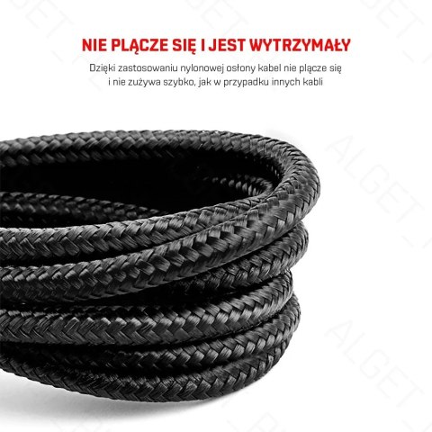 Baseus Kabel nylonowy Baseus Cafule Micro-USB 1.5A 200cm Czerwony Baseus Kabel nylonowy Baseus Cafule Micro-USB 1.5A 200cm Czerwony