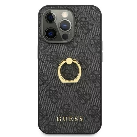 Guess Etui Guess GUHCP13L4GMRGR do Apple iPhone 13 Pro / 13 6,1" szary/grey hardcase 4G with ring stand Guess Etui Guess GUHCP13L4GMRGR do Apple iPhone 13 Pro / 13 6,1" szary/grey hardcase 4G with ring stand
