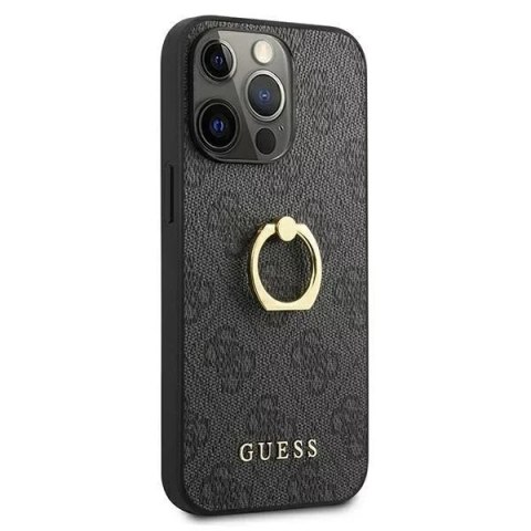 Guess Etui Guess GUHCP13L4GMRGR do Apple iPhone 13 Pro / 13 6,1" szary/grey hardcase 4G with ring stand Guess Etui Guess GUHCP13L4GMRGR do Apple iPhone 13 Pro / 13 6,1" szary/grey hardcase 4G with ring stand