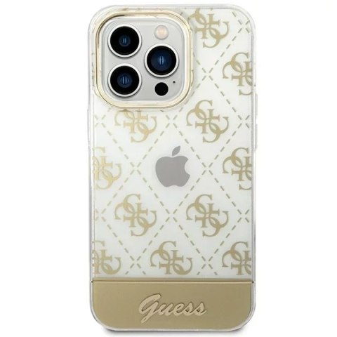 Guess Etui Guess GUHCP14XHG4MHG do Apple iPhone 14 Pro Max 6,7" złoty/gold hardcase 4G Pattern Script Guess Etui Guess GUHCP14XHG4MHG do Apple iPhone 14 Pro Max 6,7" złoty/gold hardcase 4G Pattern Script