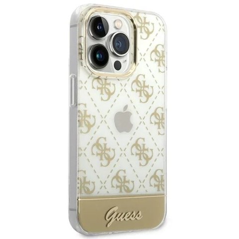 Guess Etui Guess GUHCP14XHG4MHG do Apple iPhone 14 Pro Max 6,7" złoty/gold hardcase 4G Pattern Script Guess Etui Guess GUHCP14XHG4MHG do Apple iPhone 14 Pro Max 6,7" złoty/gold hardcase 4G Pattern Script