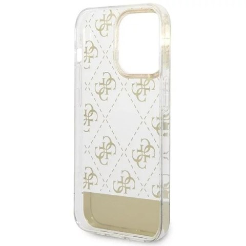 Guess Etui Guess GUHCP14XHG4MHG do Apple iPhone 14 Pro Max 6,7" złoty/gold hardcase 4G Pattern Script Guess Etui Guess GUHCP14XHG4MHG do Apple iPhone 14 Pro Max 6,7" złoty/gold hardcase 4G Pattern Script