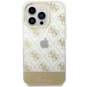 Guess Etui Guess GUHCP14LHG4MHG do Apple iPhone 14 Pro 6,1" złoty/gold hardcase 4G Pattern Script