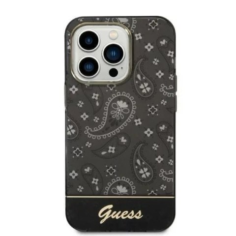 Guess Etui Guess GUHCP14LHGBNHK do Apple iPhone 14 Pro 6,1" czarny/black hardcase Bandana Paisley Guess Etui Guess GUHCP14LHGBNHK do Apple iPhone 14 Pro 6,1" czarny/black hardcase Bandana Paisley