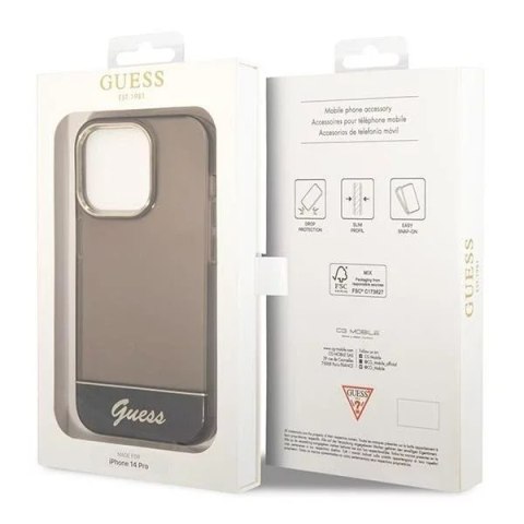 Guess Etui Guess GUHCP14LHGCOK do Apple iPhone 14 Pro 6,1" czarny/black hardcase Translucent Guess Etui Guess GUHCP14LHGCOK do Apple iPhone 14 Pro 6,1" czarny/black hardcase Translucent