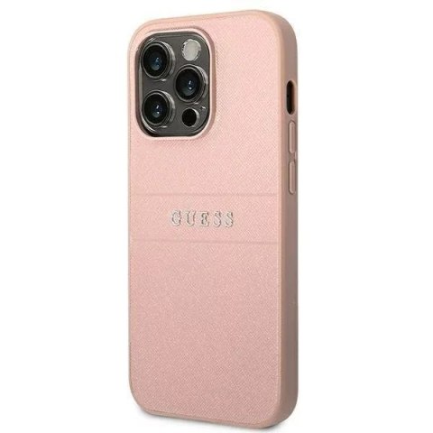 Guess Etui Guess GUHCP14LPSASBPI do Apple iPhone 14 Pro 6,1" różowy/pink Saffiano Strap Guess Etui Guess GUHCP14LPSASBPI do Apple iPhone 14 Pro 6,1" różowy/pink Saffiano Strap