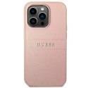 Guess Etui Guess GUHCP14LPSASBPI do Apple iPhone 14 Pro 6,1" różowy/pink Saffiano Strap