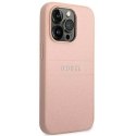 Guess Etui Guess GUHCP14LPSASBPI do Apple iPhone 14 Pro 6,1" różowy/pink Saffiano Strap