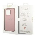 Guess Etui Guess GUHCP14LPSASBPI do Apple iPhone 14 Pro 6,1" różowy/pink Saffiano Strap