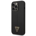 Guess Etui Guess GUHCP14LSLTGK do Apple iPhone 14 Pro 6,1" czarny/black hardcase Silicone Triangle