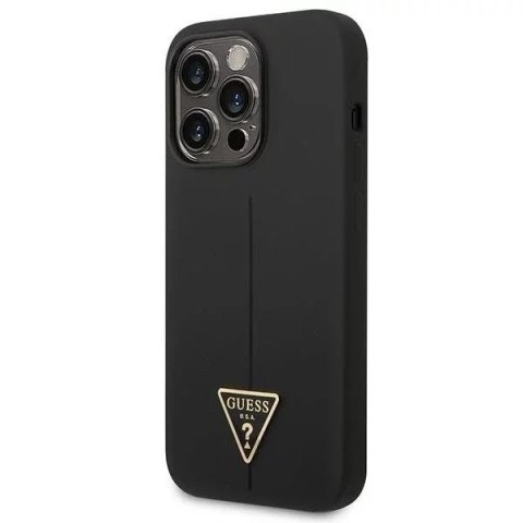 Guess Etui Guess GUHCP14LSLTGK do Apple iPhone 14 Pro 6,1" czarny/black hardcase Silicone Triangle Guess Etui Guess GUHCP14LSLTGK do Apple iPhone 14 Pro 6,1" czarny/black hardcase Silicone Triangle