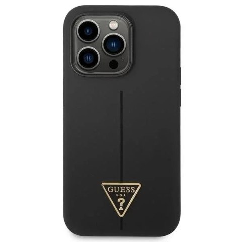 Guess Etui Guess GUHCP14LSLTGK do Apple iPhone 14 Pro 6,1" czarny/black hardcase Silicone Triangle Guess Etui Guess GUHCP14LSLTGK do Apple iPhone 14 Pro 6,1" czarny/black hardcase Silicone Triangle