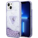 Guess Etui Guess GUHCP14MLFCTPU do Apple iPhone 14 Plus 6,7" fioletowy/purple hardcase Liquid Glitter Palm Collection