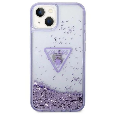Guess Etui Guess GUHCP14MLFCTPU do Apple iPhone 14 Plus 6,7" fioletowy/purple hardcase Liquid Glitter Palm Collection Guess Etui Guess GUHCP14MLFCTPU do Apple iPhone 14 Plus 6,7" fioletowy/purple hardcase Liquid Glitter Palm Collection