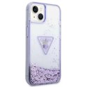 Guess Etui Guess GUHCP14MLFCTPU do Apple iPhone 14 Plus 6,7" fioletowy/purple hardcase Liquid Glitter Palm Collection
