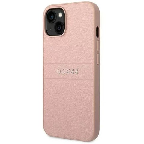 Guess Etui Guess GUHCP14MPSASBPI do Apple iPhone 14 Plus 6,7" różowy/pink Saffiano Strap Guess Etui Guess GUHCP14MPSASBPI do Apple iPhone 14 Plus 6,7" różowy/pink Saffiano Strap