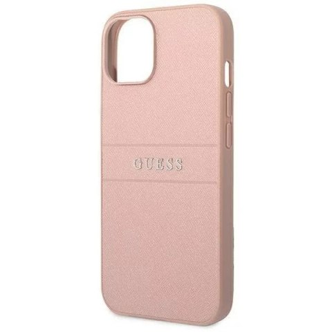 Guess Etui Guess GUHCP14MPSASBPI do Apple iPhone 14 Plus 6,7" różowy/pink Saffiano Strap Guess Etui Guess GUHCP14MPSASBPI do Apple iPhone 14 Plus 6,7" różowy/pink Saffiano Strap