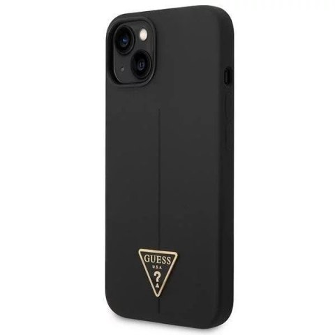 Guess Etui Guess GUHCP14SSLTGK do Apple iPhone 14 6,1" czarny/black hardcase Silicone Triangle Guess Etui Guess GUHCP14SSLTGK do Apple iPhone 14 6,1" czarny/black hardcase Silicone Triangle