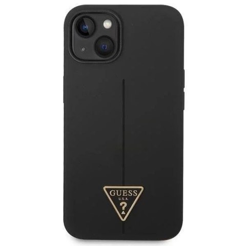 Guess Etui Guess GUHCP14SSLTGK do Apple iPhone 14 6,1" czarny/black hardcase Silicone Triangle Guess Etui Guess GUHCP14SSLTGK do Apple iPhone 14 6,1" czarny/black hardcase Silicone Triangle
