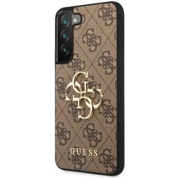 Guess Etui Guess GUHCS23S4GMGBR do Samsung Galaxy S23 S911 brązowy/brown hardcase 4G Big Metal Logo
