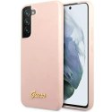 Guess Etui Guess GUHCS23SLSLMGPP do Samsung Galaxy S23 S911 różowy/pink hardcase Silicone Script Metal Logo