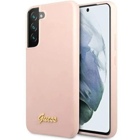 Guess Etui Guess GUHCS23SLSLMGPP do Samsung Galaxy S23 S911 różowy/pink hardcase Silicone Script Metal Logo