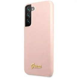Guess Etui Guess GUHCS23SLSLMGPP do Samsung Galaxy S23 S911 różowy/pink hardcase Silicone Script Metal Logo