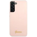 Guess Etui Guess GUHCS23SLSLMGPP do Samsung Galaxy S23 S911 różowy/pink hardcase Silicone Script Metal Logo